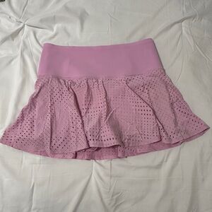 Athleta Light Pink Perforated Flared Skort
